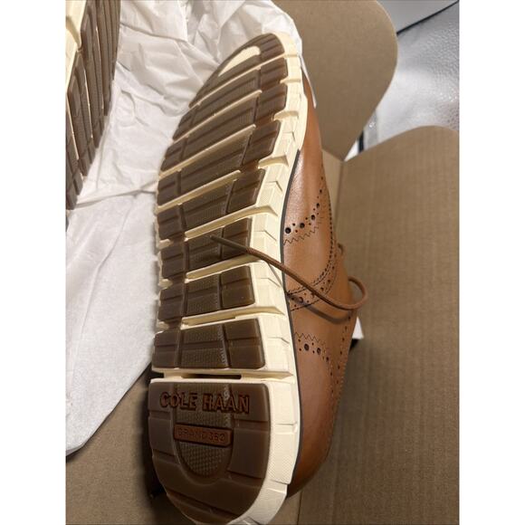 Cole Haan Zerogrand Wingtip Oxford C14493 Shoes British Tan Leather - Size 11.5 main image 7